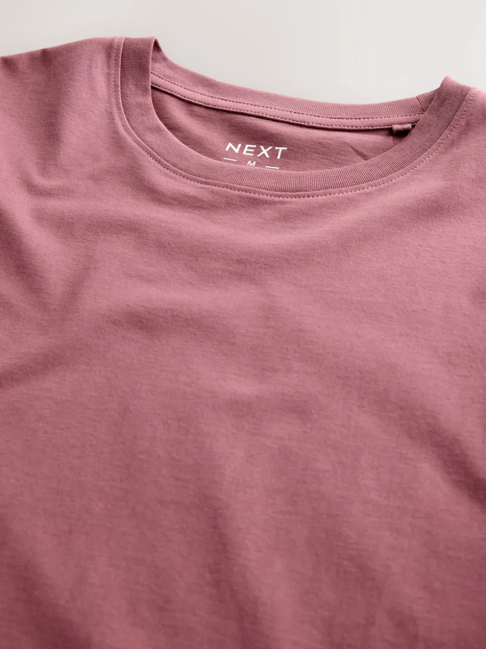 Pink Slim Fit Essential Crew Neck Cotton T-Shirt