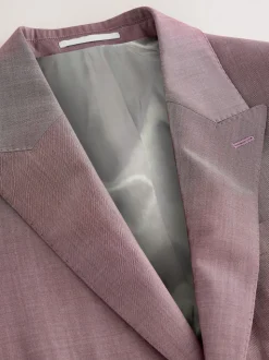 Pink Slim Fit Signature Cerutti 100% Italian Wool Suit Jacket
