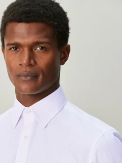 Pink Stripe Cotton Rich Long Sleeve Formal Shirt