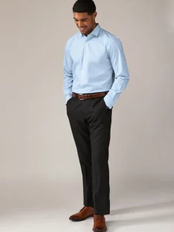 Pink/Blue Regular Fit Easy Care Long Sleeve Single Cuff Smart Shirts 2 Pack