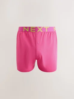 Pink/Red/Green Loose Boxers 5 Pack