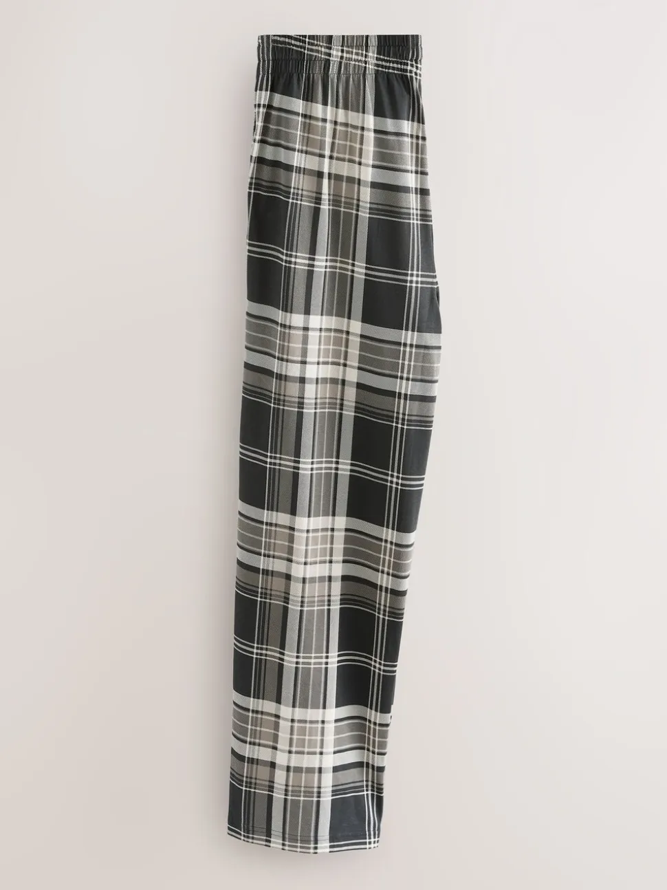 Plum Purple/ Neutral Check Jersey Pyjama Bottoms 2 Pack