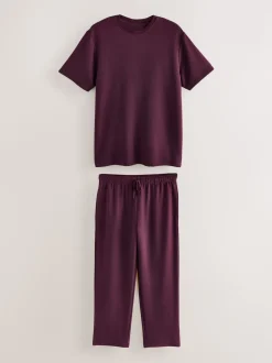 Plum Purple TENCEL™ Modal Blend Short Sleeve Pyjamas Set