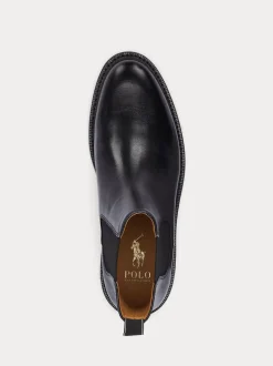 Polo Ralph Lauren Black Asher Chelsea Mid Cut Boots