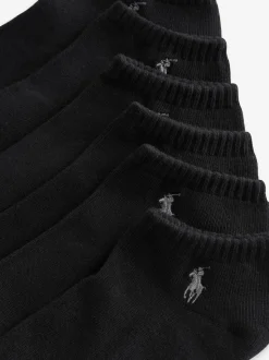Polo Ralph Lauren Black Cushioned Low-Cut Socks 6 Pack