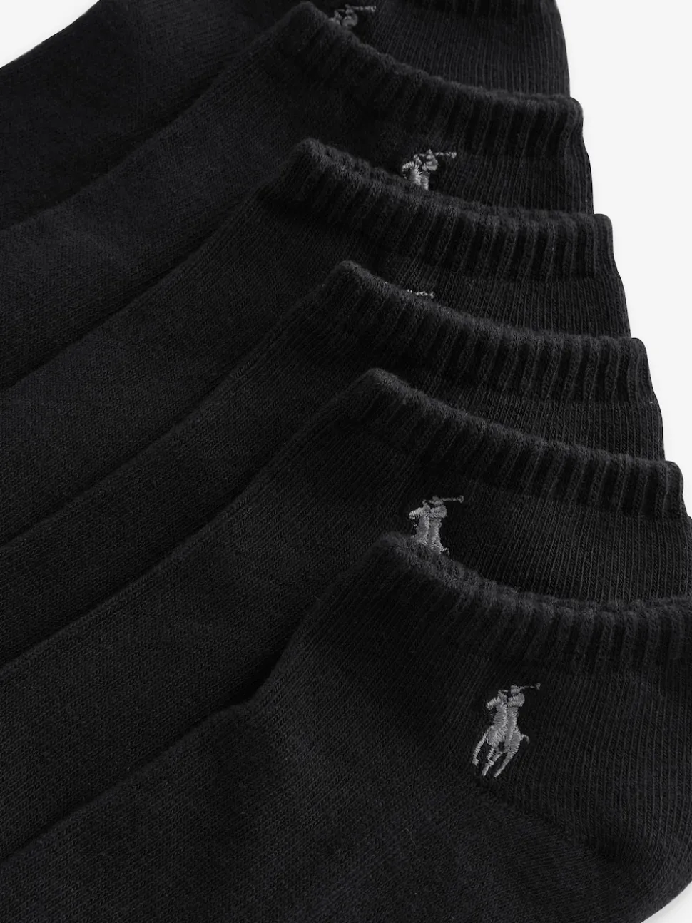 Polo Ralph Lauren Black Cushioned Low-Cut Socks 6 Pack
