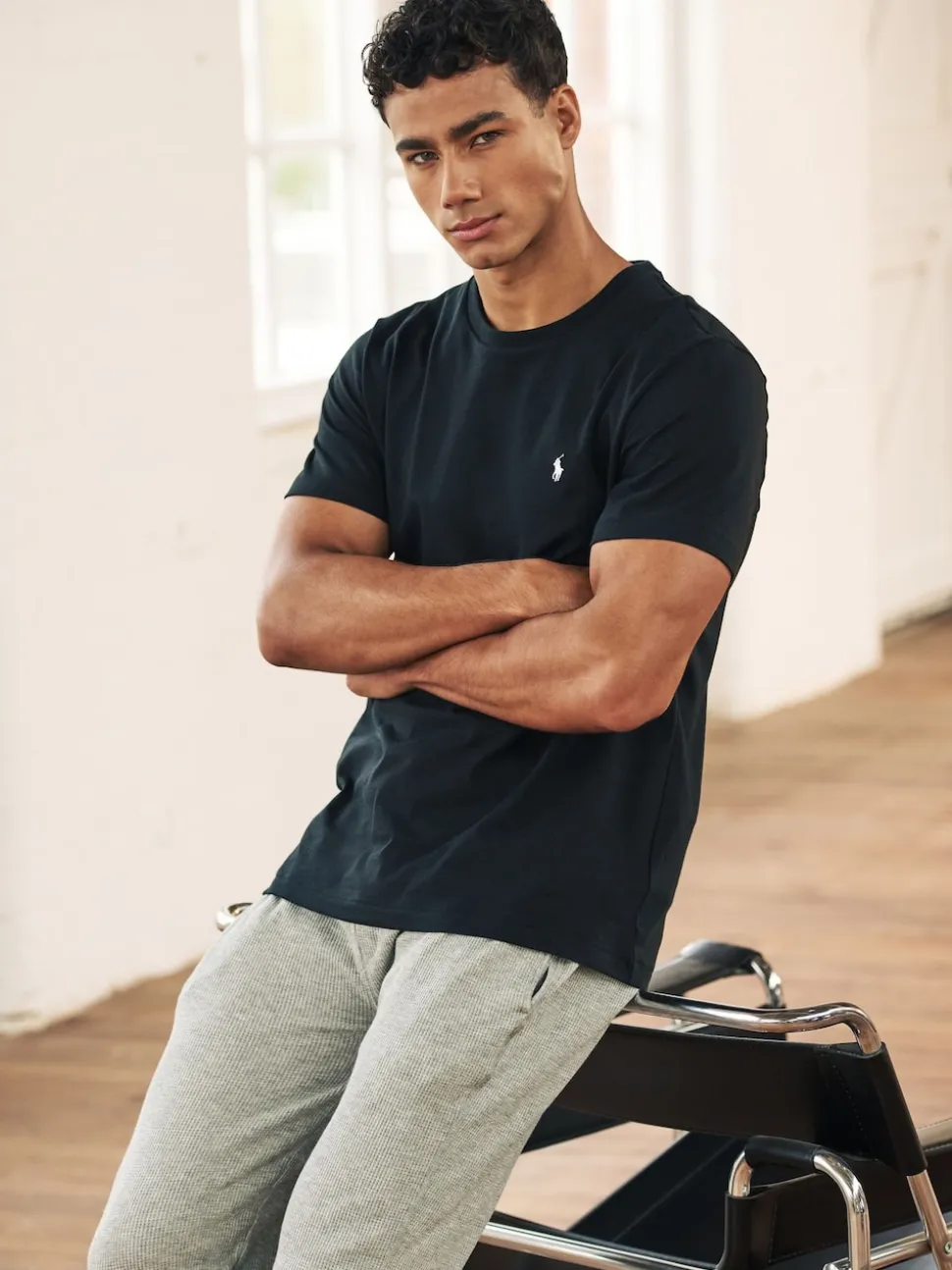 Polo Ralph Lauren Black Logo Cotton Jersey T-Shirt