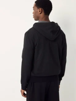 Polo Ralph Lauren Black Loungewear Zip Through Jersey Stretch Hoodie
