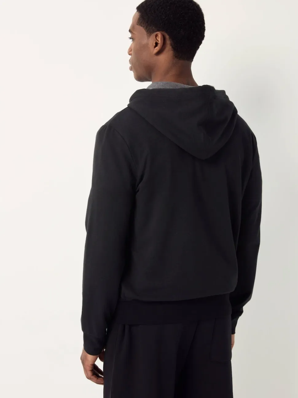 Polo Ralph Lauren Black Loungewear Zip Through Jersey Stretch Hoodie