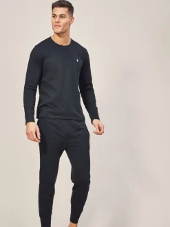 Polo Ralph Lauren Black Logo Long Sleeve Cotton T-Shirt