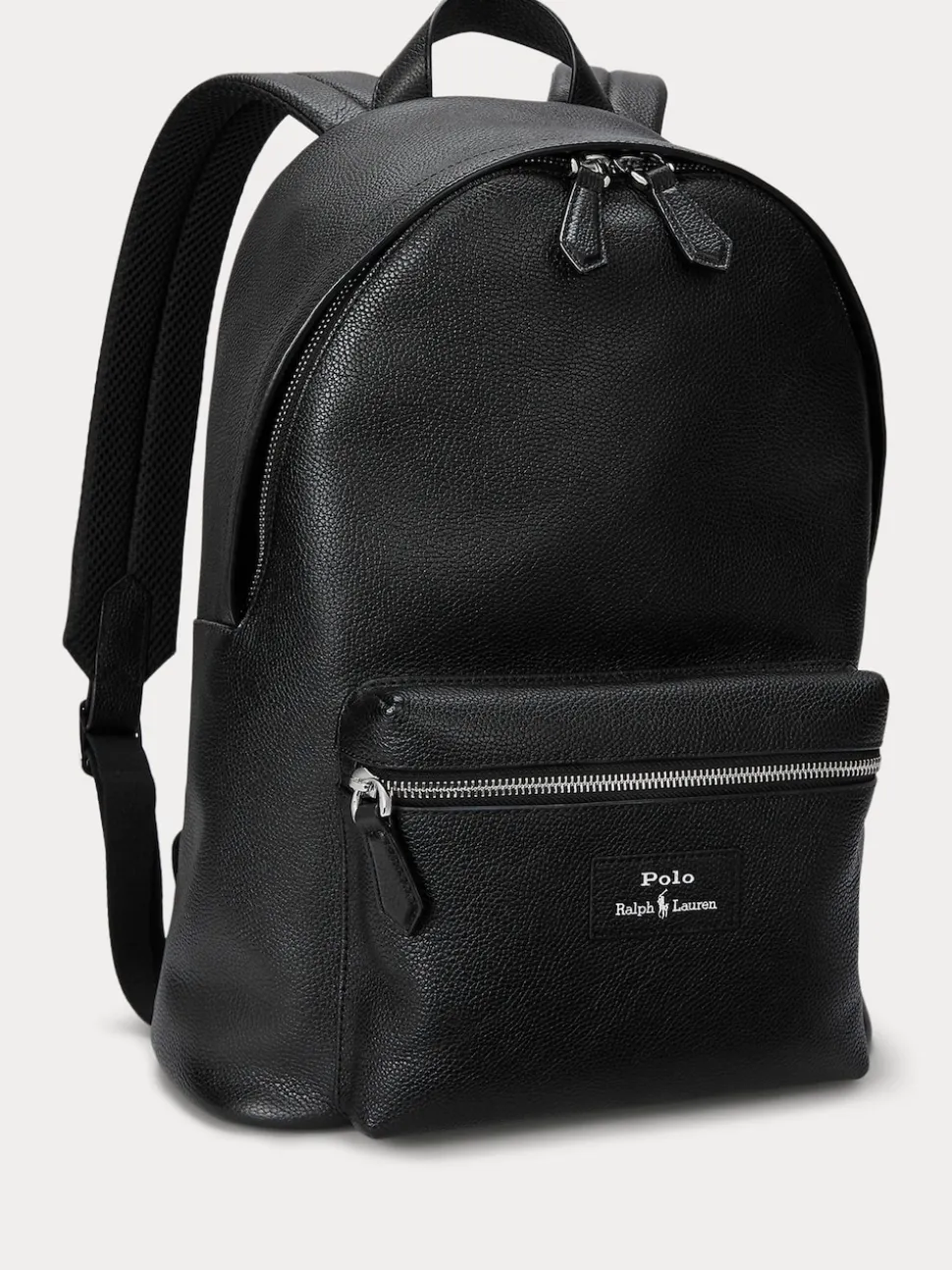Polo Ralph Lauren Black Pebbled Leather Backpack