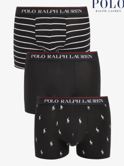 Polo Ralph Lauren Black/White Stretch Cotton Boxers 3 Pack