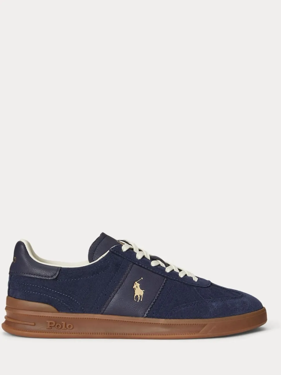 Polo Ralph Lauren Blue Hertitage Aera Suede Mix Trainers