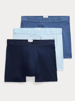 Polo Ralph Lauren Blue Long Premium Cotton Stetch Tonal Boxers 3 Pack