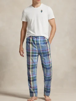 Polo Ralph Lauren Blue Polo Bear Check Pyjamas Set