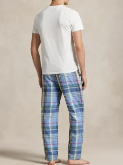 Polo Ralph Lauren Blue Polo Bear Check Pyjamas Set
