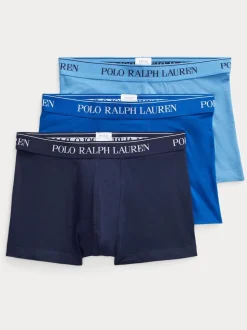 Polo Ralph Lauren Blue/Navy Stretch Cotton Boxers 3 Pack