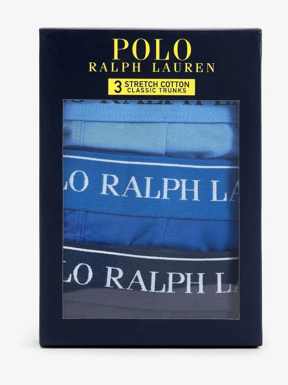 Polo Ralph Lauren Blue/Navy Stretch Cotton Boxers 3 Pack