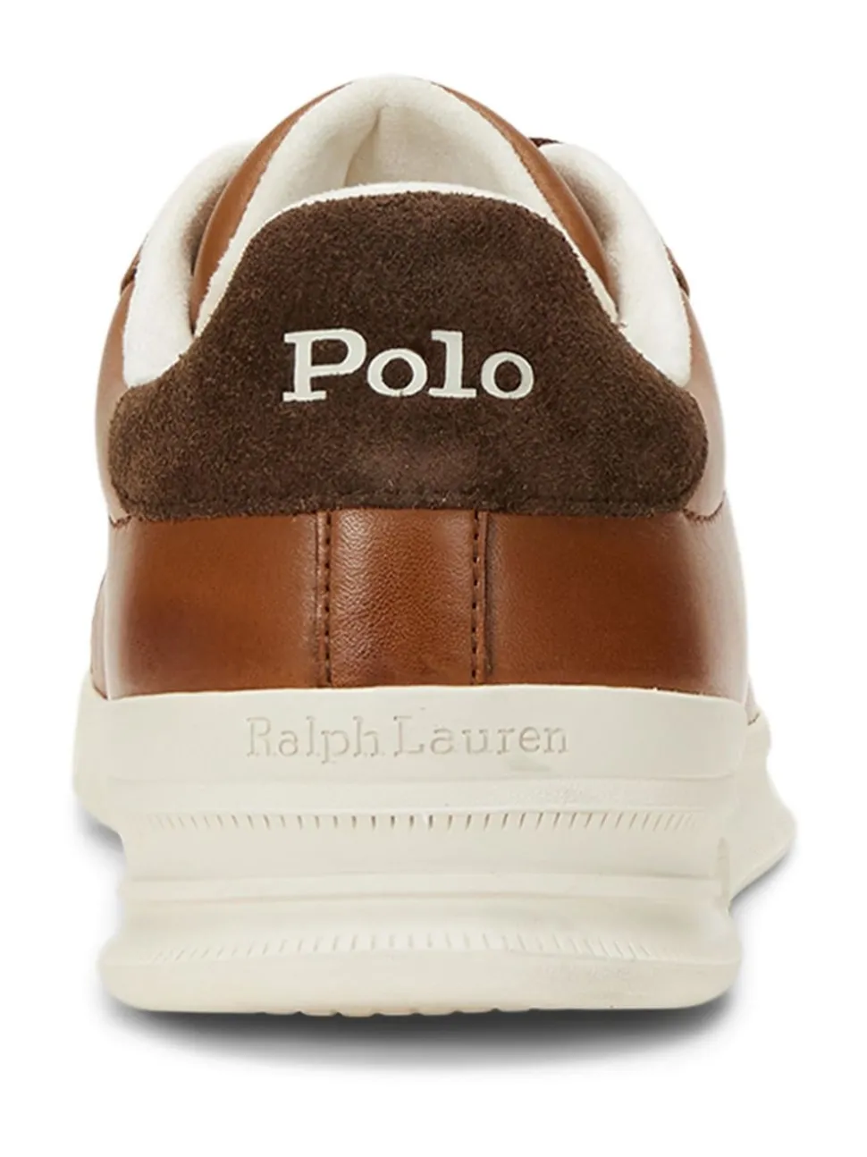 Polo Ralph Lauren Brown Heritage Court II Leather Trainers