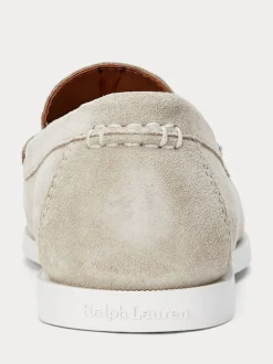 Polo Ralph Lauren Cream Merton Venetian Suede Loafers Shoes