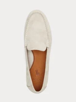 Polo Ralph Lauren Cream Merton Venetian Suede Loafers Shoes