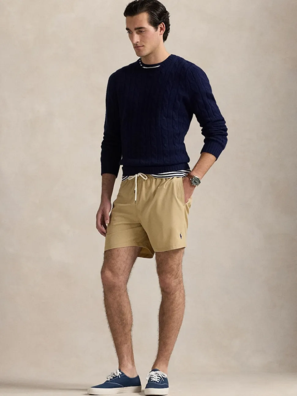 Polo Ralph Lauren Cream Traveller Classic Swim Shorts