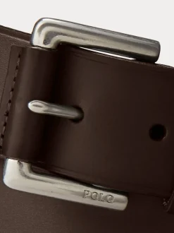 Polo Ralph Lauren Dark Brown Leather Pony Player Belt