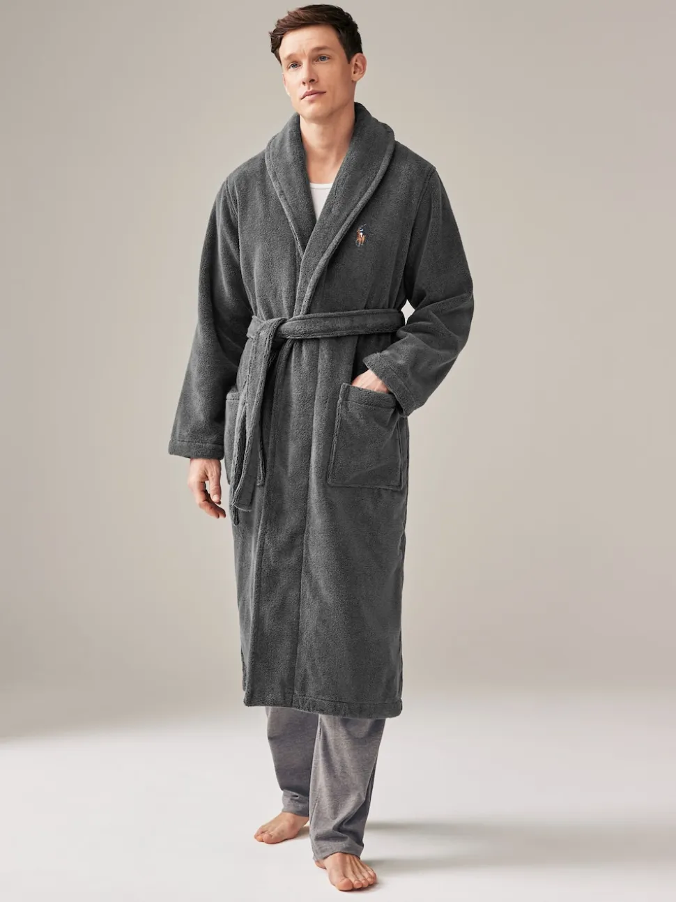Polo Ralph Lauren Dark Grey Shawl Collar Dressing Gown