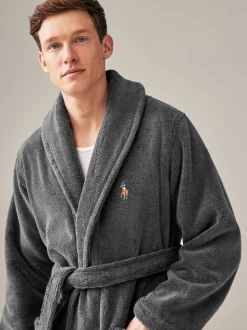 Polo Ralph Lauren Dark Grey Shawl Collar Dressing Gown