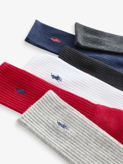 Polo Ralph Lauren Multi Ribbed Crew Socks 6 Pack
