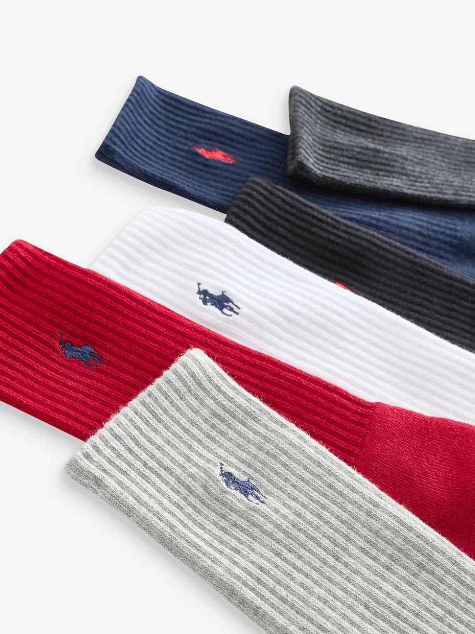 Polo Ralph Lauren Multi Ribbed Crew Socks 6 Pack