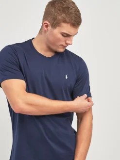 Polo Ralph Lauren Navy Logo Cotton Jersey T-Shirt