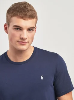 Polo Ralph Lauren Navy Logo Cotton Jersey T-Shirt