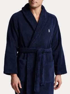 Polo Ralph Lauren Navy Shawl Collar Dressing Gown