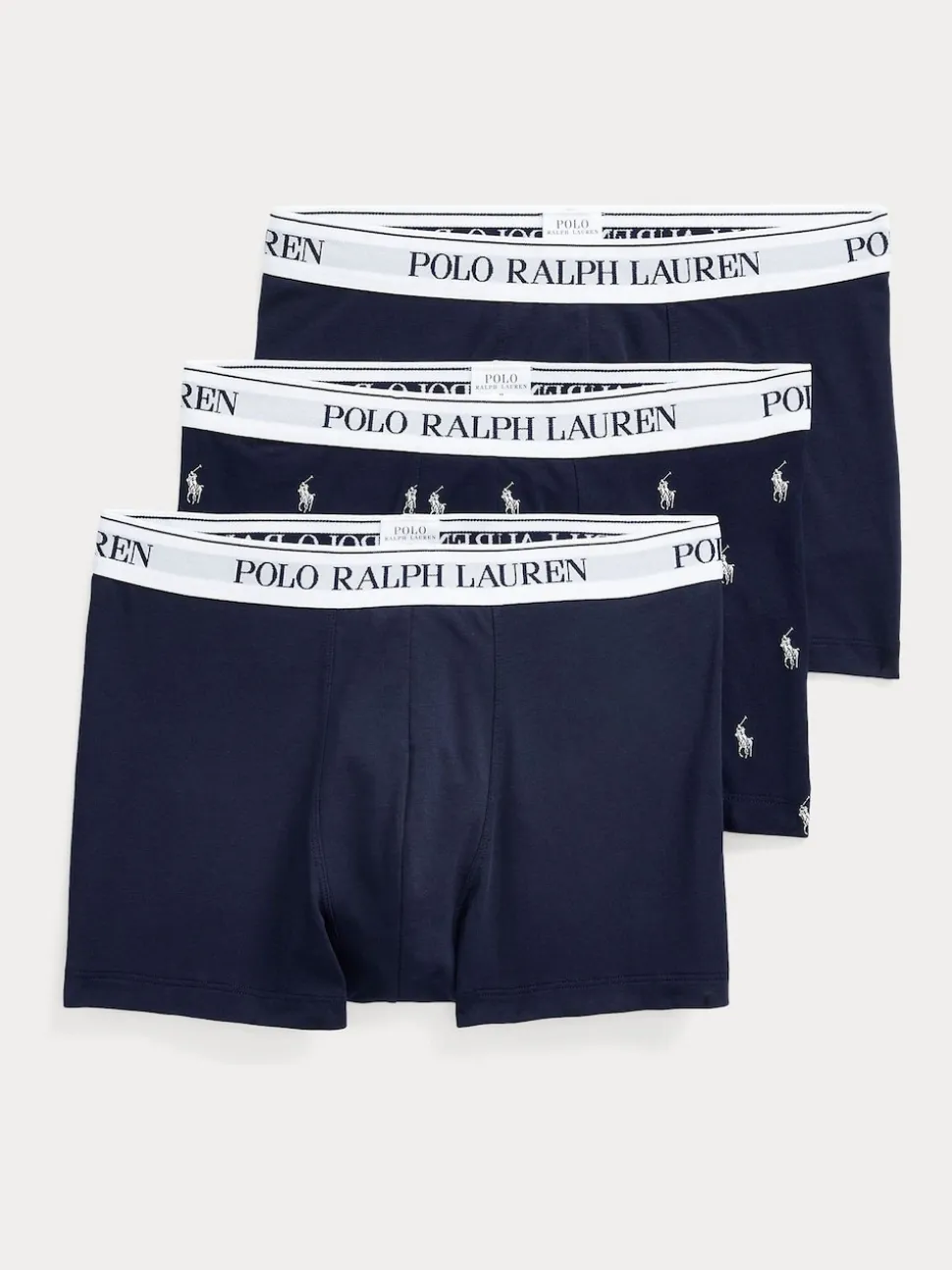 Polo Ralph Lauren Navy/Navy Pony Print Stretch Cotton Boxers 3 Pack