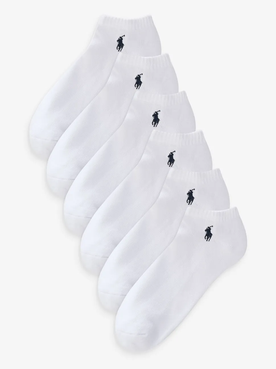 Polo Ralph Lauren White Cushioned Low-Cut Socks 6 Pack