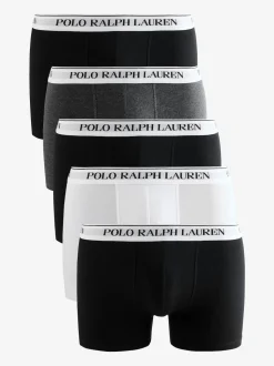 Polo Ralph Lauren White Ground Classic Stretch Boxers 5 Pack