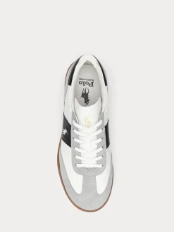 Polo Ralph Lauren White Heritage Area Trainers