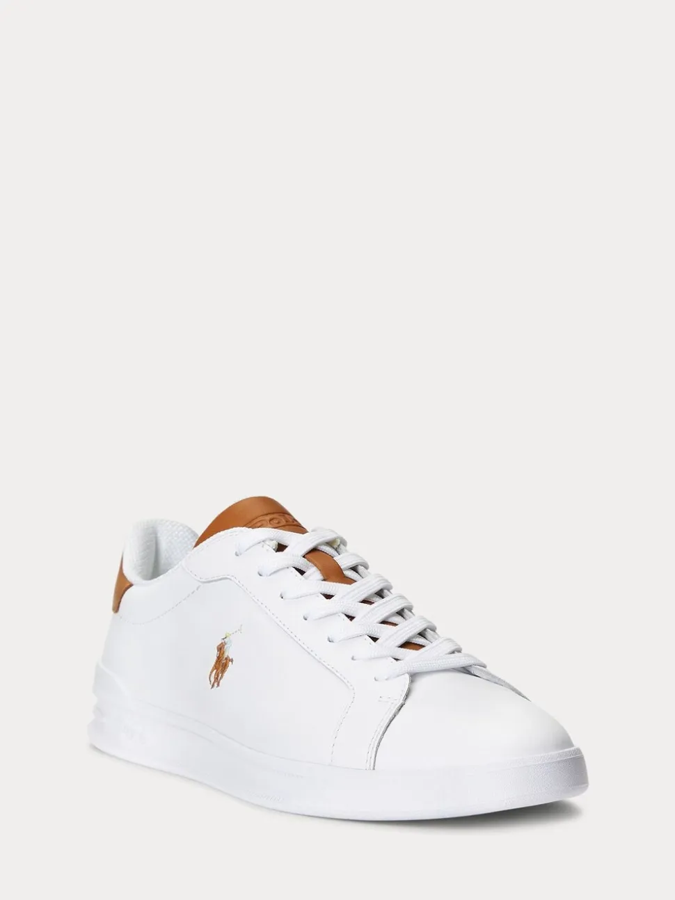 Polo Ralph Lauren White Heritage Court Leather Trainers