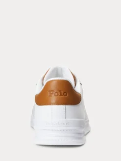 Polo Ralph Lauren White Heritage Court Leather Trainers