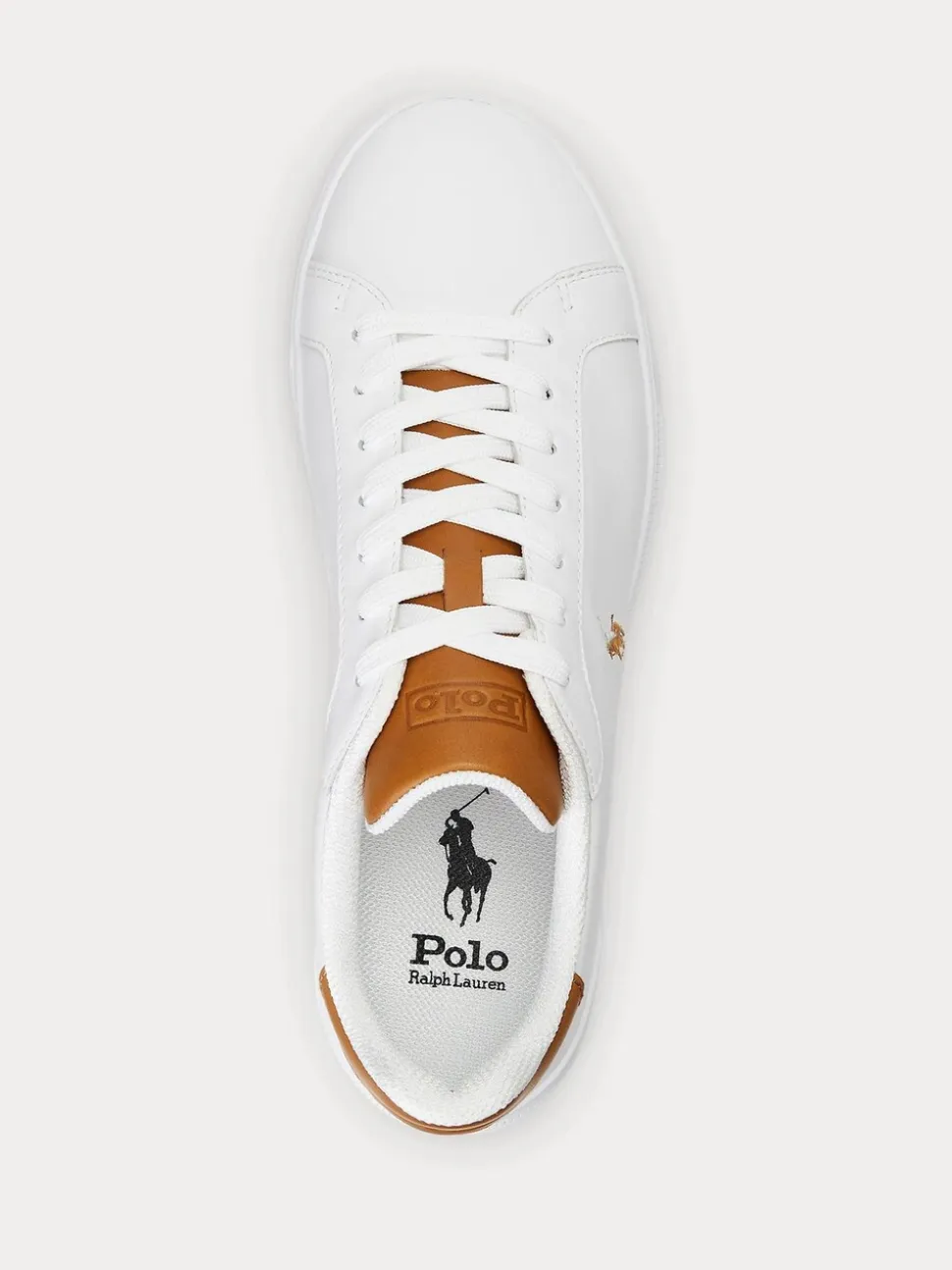 Polo Ralph Lauren White Heritage Court Leather Trainers