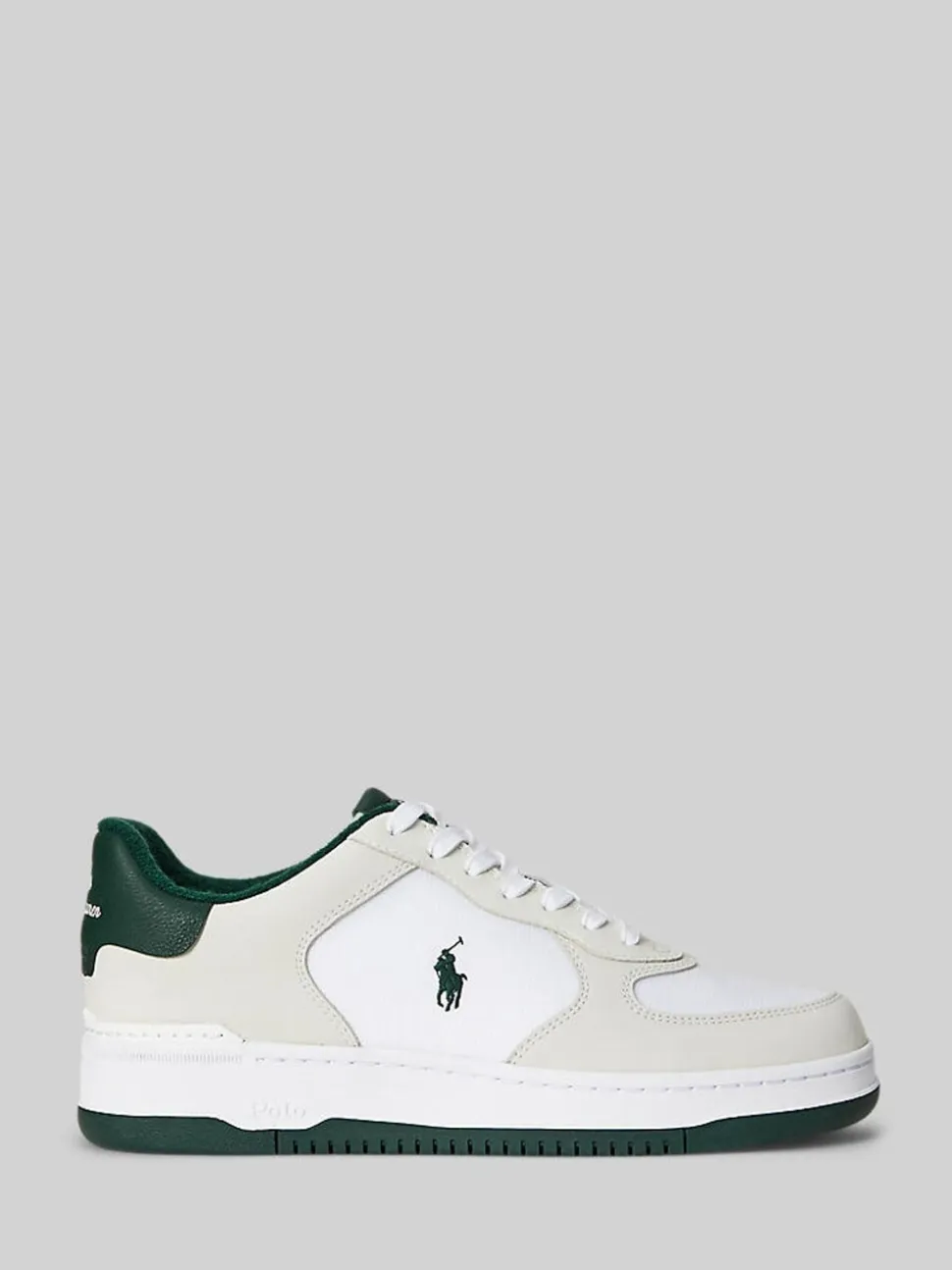 Polo Ralph Lauren White Masters Court Leather Trainers