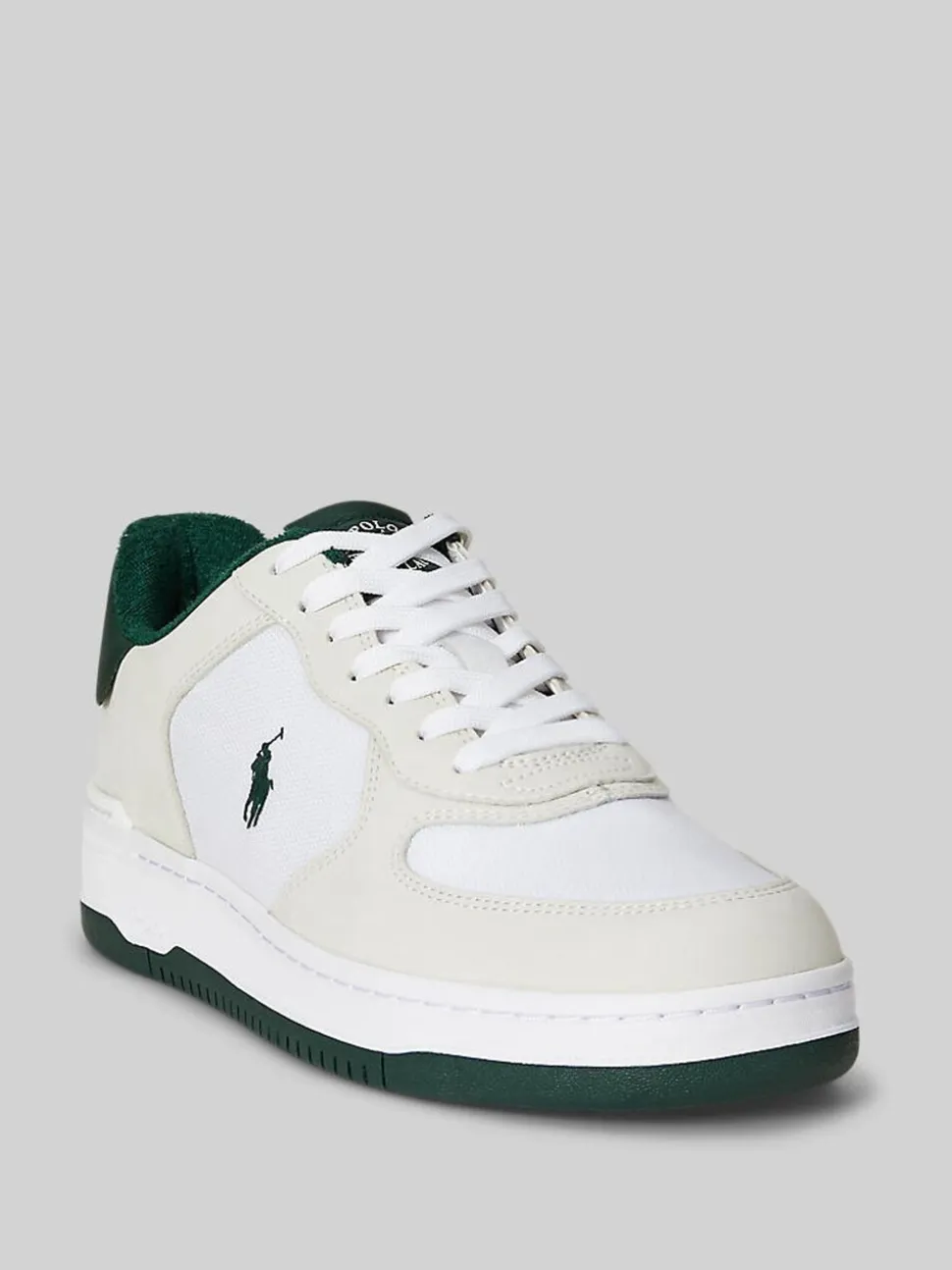 Polo Ralph Lauren White Masters Court Leather Trainers