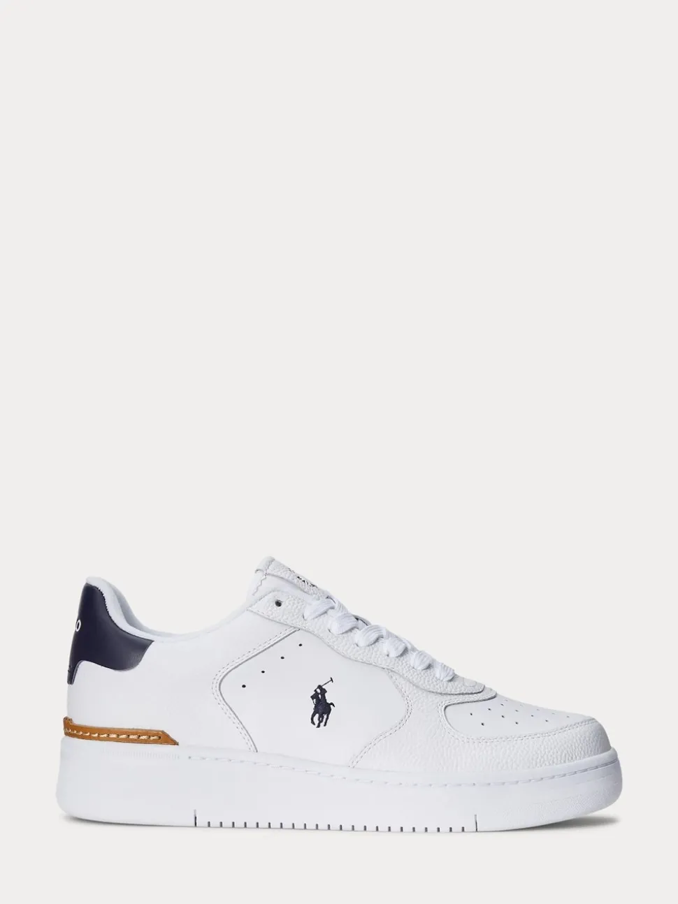Polo Ralph Lauren White Masters Court Leather Trainers