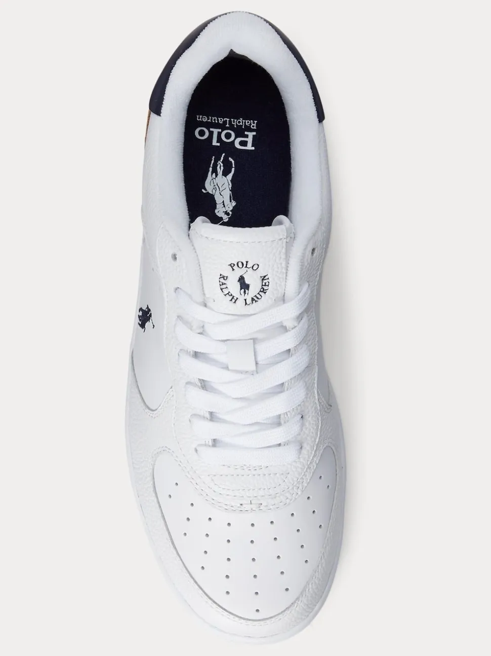 Polo Ralph Lauren White Masters Court Leather Trainers