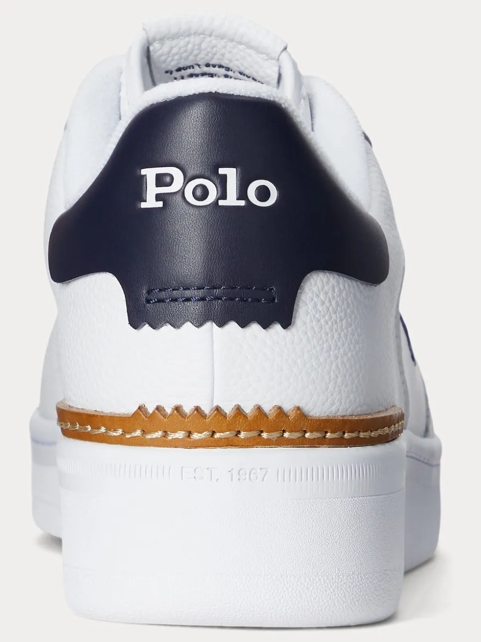 Polo Ralph Lauren White Masters Court Leather Trainers
