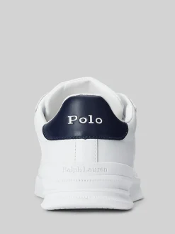 Polo Ralph Lauren White/Blue Leather Heritage Court II Trainers