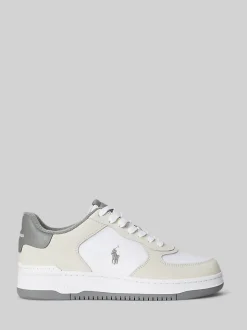 Polo Ralph Lauren White/Grey Masters Court Leather Trainers