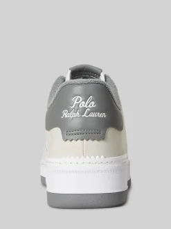 Polo Ralph Lauren White/Grey Masters Court Leather Trainers