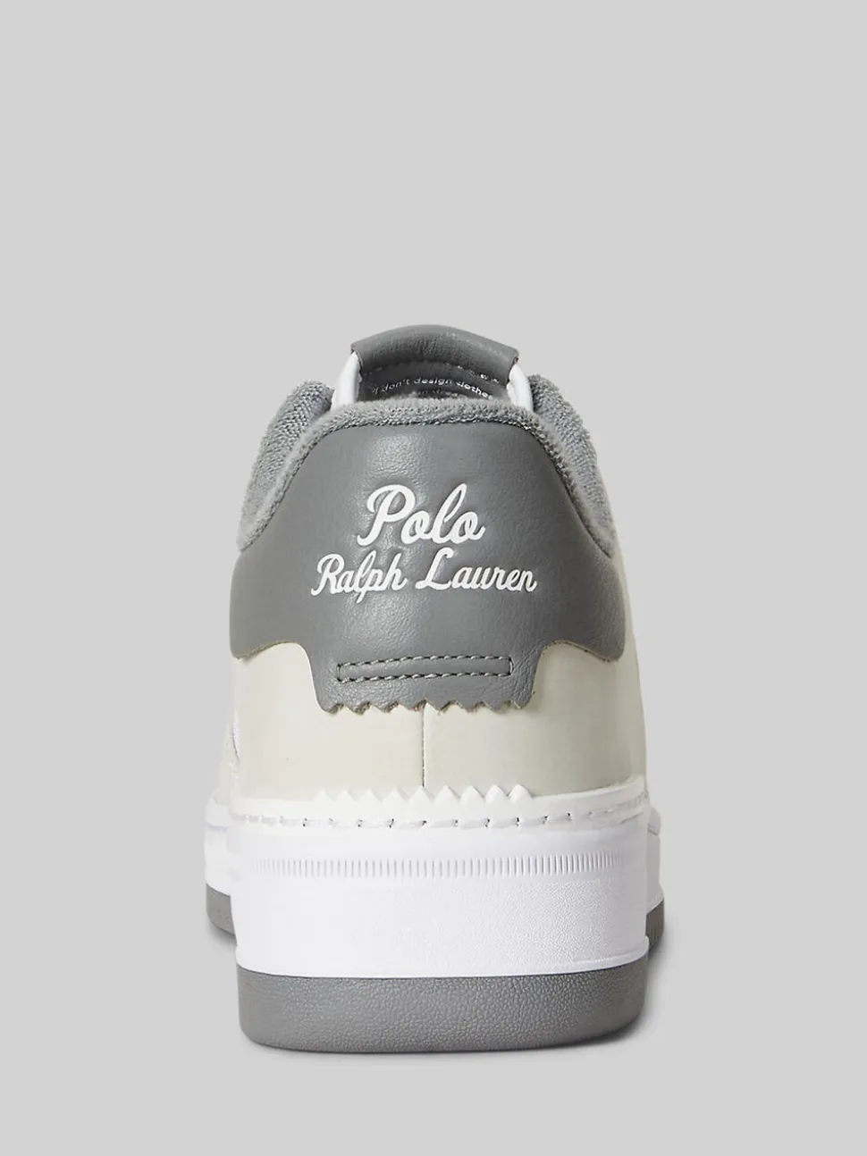 Polo Ralph Lauren White/Grey Masters Court Leather Trainers
